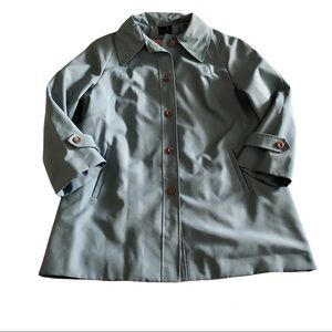 Vintage Continental Swing Coat Women’s XL Blue Lined Pockets Grandma Classic